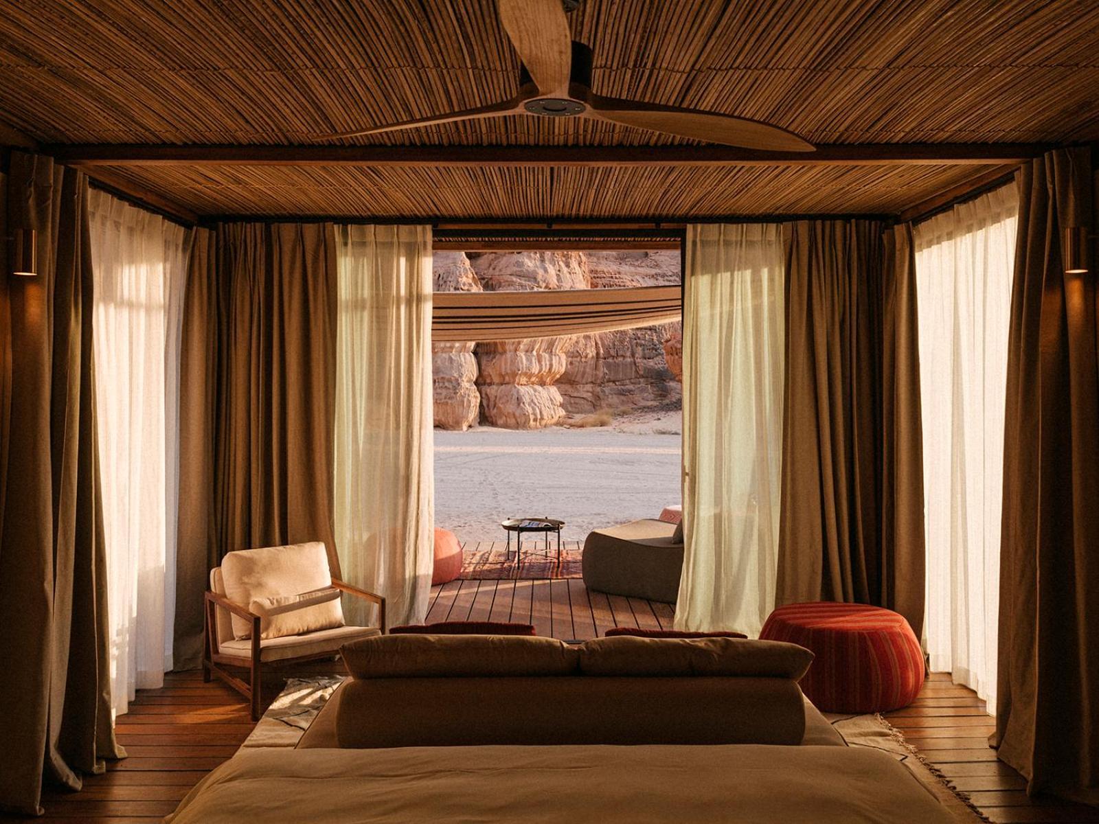 Our Habitas Alula Hotell Al-'Ula Exteriör bild Interior of a suite